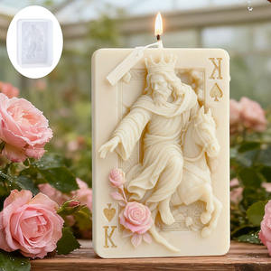 Moules en silicone YS Relief Poker Kings pour bougies, décorations en plâtre pour <span class=keywords><strong>la</strong></span> maison, moules de moulage, fournitures de fabrication de bougies d'aromathérapie DIY - Product Image 3