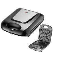 Aifa - Machine à gaufres professionnelle personnalisable, grille-pain intelligent, revêtement en acier inoxydable, pour deux tranches de sandwich