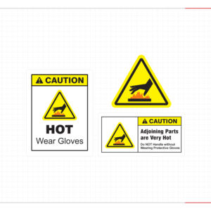 Autocollant de sécurité adhésif à finition mate, avertissement de danger, pour utilisation industrielle, machines, résistant à la chaleur, imperméable - Product Image 6