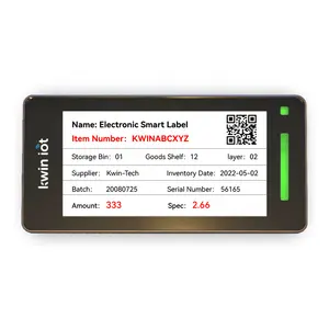 Rke1266 etiqueta de preço personalizada e-ink esl, etiqueta digital de prateleira do supermercado na china para armazém industrial