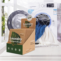 Feuilles de Lessive Biodégradables Sans Parfum et Sans Liquide, Écologiques, Marque Personnalisée OEM, avec Format Voyage