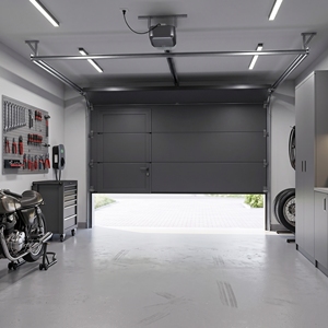 <span class=keywords><strong>Porte</strong></span> de <span class=keywords><strong>garage</strong></span> automatique en acier personnalisée avec fenêtres, <span class=keywords><strong>porte</strong></span> de <span class=keywords><strong>garage</strong></span> moderne inclinable noire pour villa avec vitrage givré - Product Image 2