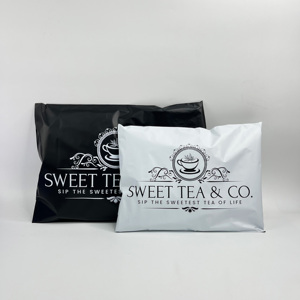 Custom Printed Poly Mailer Bags, Black & White Mailing Shipping Bags With Logo For E-commerce Packaging - Product Image 2