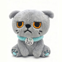 Vente en gros de poupée chat blanc jouet en peluche personnalisé jouets en peluche sans danger pour la peau personnalisé avec logo personnalisation