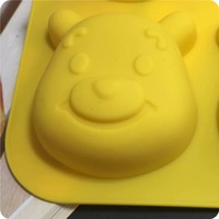 Offre Spéciale ours forme de qualité alimentaire Silicone gâteau moule haute qualité dessin animé conception facile démoulage four sûr chine gâteau outil
