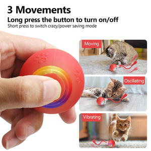 Juguete Ecológico para Gatos, Pelota Rodante Eléctrica Interactiva y Educativa de Silicona Moderna para Uso en Interiores - Product Image 6