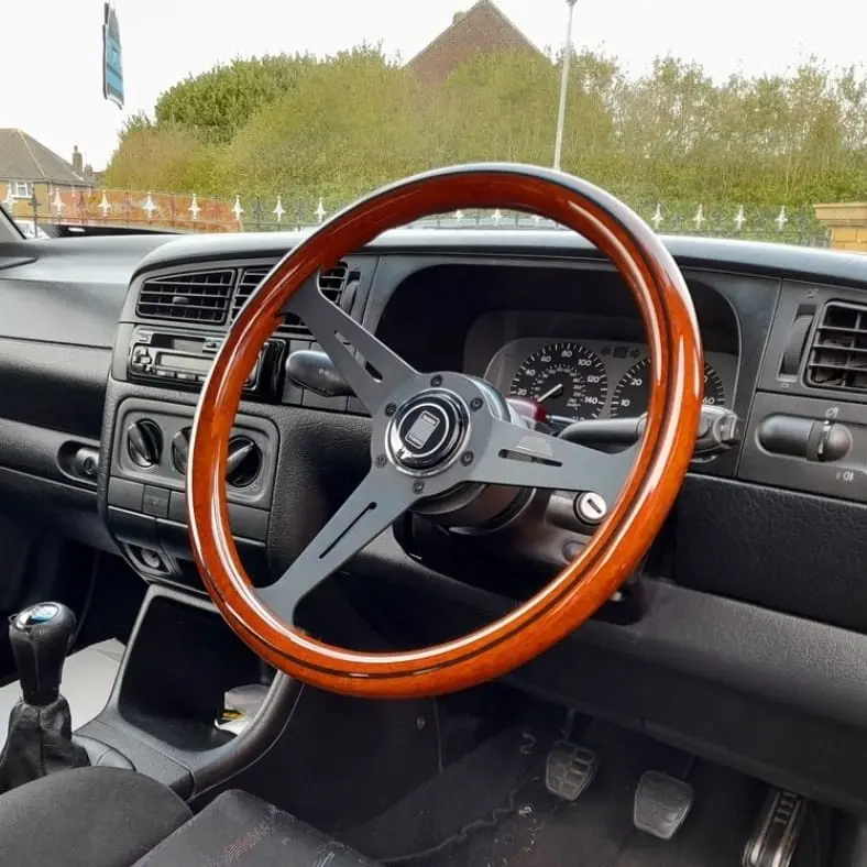 Tiypeor 15 Inch Retro Racing Modification Steering Wheel Universal Sports Automobile Steering Wheel 350mm