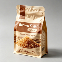 Sachets d'emballage alimentaire personnalisés imprimés, résistants à l'humidité, à fond plat, avec fermeture éclair, pour épices, assaisonnements, sucre et sel