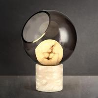 Lampe de table en marbre naturel espagnol, vente directe usine, interrupteur à bouton minimaliste moderne pour hôtels