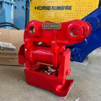 Attache rapide hydraulique Powertilt Martin M03 M10 de 3 à 33 tonnes avec entraînement pivotant