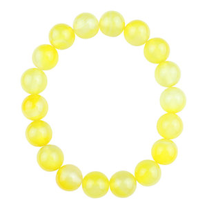 Yellow Agate <b>Bracelet</b> 10mm 18 Beads Unisex Gift Jewelry Geometric <b>Ball</b> Shape Hangzhou Origin - Product Image 5