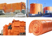 Bâche de protection pour le durcissement du béton, imperméable, robuste, en PE enduit, avec âme en mousse isolante tissée, pour la construction et le textile domestique