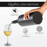 Refroidisseur de vin isotherme portable à double paroi en acier inoxydable Logo personnalisé Party Favors Refroidisseur de bouteilles de vin Coffret cadeau pour champagne