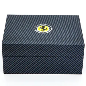 Factory Custom Carbon Fiber Uhren box Luxus Uhren boxen Großhandels preis von Mode 1 Slot Holzbox für Uhren