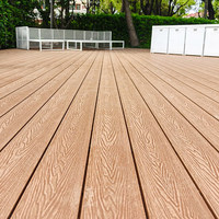 Planchers de terrasse en composite bois-plastique anti-UV, directement de l'usine, imperméables, pour patio, lames de terrasse WPC pour extérieur