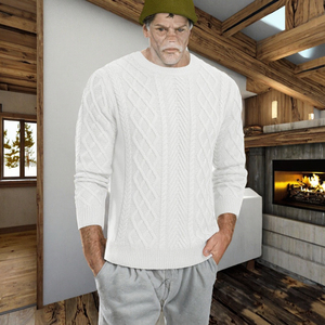 AL-BARAJ INDUSTRIES Suéteres de Punto Transpirables 100% Acrílico para Hombre, Suéteres de Invierno, Ajuste Cómodo, Tejido Personalizado de Secado Rápido - Product Image 3