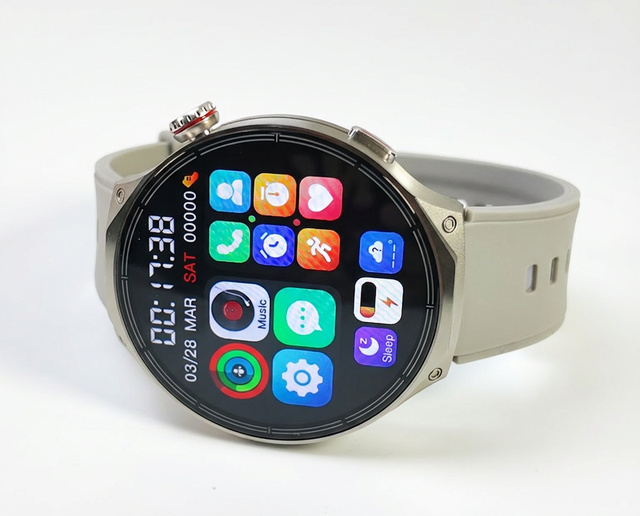New high-end smart watch with Bluetooth calling, voice assistant, step counter, and fitness tracker