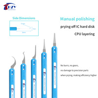 HZY H505 Juego de 5 Cuchillas Multifuncionales para Remover Pegamento, Dureza y Flexibilidad, Aptas para Reparación de Placas Base y Chips de Teléfono