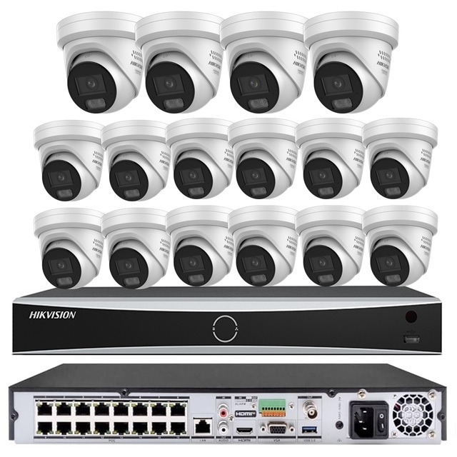 Hik Original Security Camera Kit DS-2CD2387G3-LIS2UY/SL 8MP Ai ColorVu3.0 Camera DS-7616NXI-I2/16P/S(E) 16CH 16PoE 4K NVR