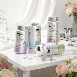 Merrynewon Vente en gros de flacons en aluminium pour capsules de vitamines de 160 ml et 200 ml, flacons en aluminium pour compléments alimentaires, emballages pour les soins de santé - Product Image 3