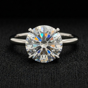 Bague de fiançailles et de mariage en platine fine avec diamant, certifiée IGI, luxe, simple, élégante, scintillante, pour usage quotidien, cadeau de bijoux - Product Image 1