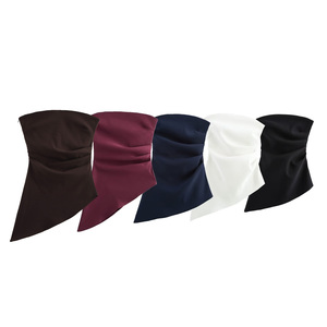 Blusa de Moda Casual sin Tirantes de Color Sólido con Diseño Asimétrico en 5 Colores para Mujer - Product Image 1