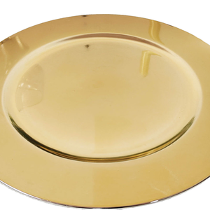 จานสีเงินพลาสติก13นิ้วสำหรับงานแต่งงานงานเลี้ยงคริสต์มาสจานอาหารค่ำใต้จานตกแต่งโต๊ะจานชาร์จ - Product Image 4