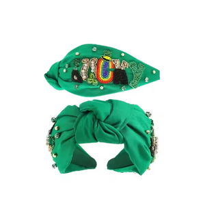 Bandeau en perles vertes fait à la main, accessoire de cheveux tendance, bandeau élégant pour femmes, qualité supérieure en provenance d'Inde - Product Image 6