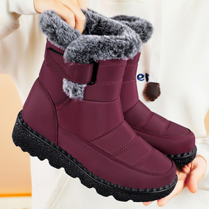 Bottes d'hiver imperméables <span class=keywords><strong>pour</strong></span> femmes, doublées de fourrure, antidérapantes, <span class=keywords><strong>pour</strong></span> la marche en extérieur par temps <span class=keywords><strong>froid</strong></span>, chaussures décontractées et chaudes, vente en gros - Product Image 2