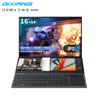 Nouvel ordinateur portable de jeu à double écran 16'' + 14'' tactile, fabrication chinoise OEM/ODM, Intel Core I7 9750H, 32 Go de RAM, 1 To SSD
