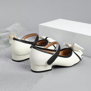 Autumn Kids Girl's Korean-Style Non-Slip <b>Soft</b> Soled Bow Knot Princess Pu Leather High Heel <b>Shoes</b> - Product Image 4