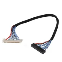 Werkseitig OEM ODM Custom 20/30/40/50 Pin Dupont-Anschluss LVDS-Kabel PVC-isoliert für elektronischen LCD-Bildschirm/Panel
