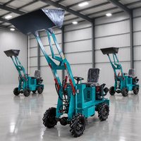 Pengiriman Gratis Mini Wheel Loader Listrik Bersertifikasi CE EPA EuroV, Compact Front End Loader untuk Penggunaan Kebun, Pertanian, dan Kota