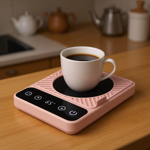 Plaque chauffante électrique pour tasses, 6 niveaux de température, minuterie d'arrêt automatique, pour café, thé, lait, rose - Product Image 2