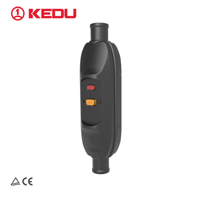 KEDU PD22B Portable InLine PRCD 220-250V 16/20A 10mA Safety GFCI Built-in TEST RESET Buttons IP66 Industrial with TUV CE
