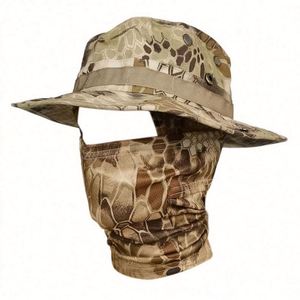 One Hole Ski Mask Balaclava With <b>Folding</b> <b>Bucket</b> Hats Fishing Hat Wide Brim Adjustable Boonie Hats for Men - Product Image 2