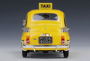Nuova Fiat 500รถแท็กซี่เลียนแบบโลหะผสมรถโมเดลของเล่น Diecast - Product Image 5