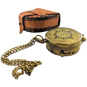 Brújula Náutica Vintage de Latón ALFA NAUTICAL, Grabada con la Frase 'I Love You', Regalo para el Hogar, para Ir a Dónde Queramos, para Acampar, Aventura, Portátil - Product Image 4