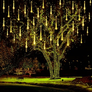 <span class=keywords><strong>Luces</strong></span> LED de carámbano 30cm/50cm/80cm lluvia de meteoritos gotas de lluvia goteo estrellas fugaces para decoración navideña <span class=keywords><strong>luces</strong></span> de carámbano de <span class=keywords><strong>Navidad</strong></span> - Product Image 2