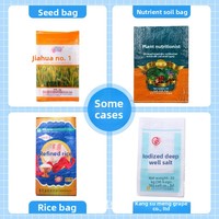 Sacs d'emballage pour riz personnalisés ; Sacs tissés composites en film OPP imprimé couleur sur mesure ; Sacs intérieurs en peau de serpent de qualité alimentaire