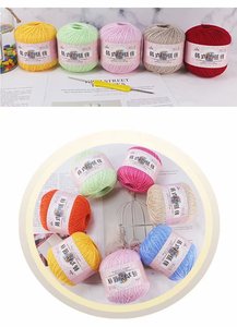 Grosir Eco Panjang Berwarna Benang Rajut Seni Crochet Katun Rajutan Tangan Renda Dicelup Benang - Product Image 5
