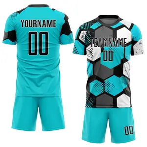 Quick Dry Football Uniforms Custom Jersey Polyester Soccer Jersey With Collar