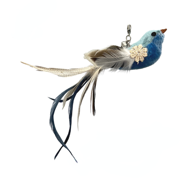 oiseau à longues plumes vertes