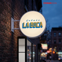 Panneau lumineux LED personnalisé COSUN, étanche, à fixation murale, logo lumineux pour devanture de magasin, commerce