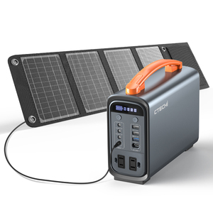 สถานีไฟฟ้าพกพา OEM น้ำหนักเบา 200W 320Wh ใช้พลังงานแสงอาทิตย์สำหรับรถยนต์  พร้อมพอร์ต USB สำหรับใช้ในบ้าน ตั้งแคมป์  จ่ายไฟ AC DC  แบตเตอรี่ LiFePO4 คลื่นไซน์บริสุทธิ์ - Product Image 2