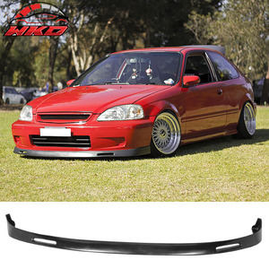 Fits For Honda Civic 99-00 BYS Style Front Bumper Lip Spoiler Chin <b>Splitter</b> PU Auto Parts Automotive Accessories - Product Image 1