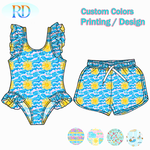 <span class=keywords><strong>Maillot</strong></span> de bain pour enfants avec imprimé de dessin animé personnalisé, bikini pour filles et short de bain pour garçons, <span class=keywords><strong>maillot</strong></span> de bain combiné en nylon SPF 50+, maillots de bain d'été pour enfants - Product Image 2