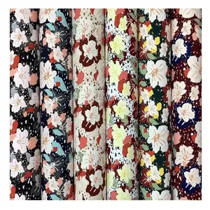 Flower print 4 way stretch 95% polyester 5% elastane fabric printing fabric for dress woman