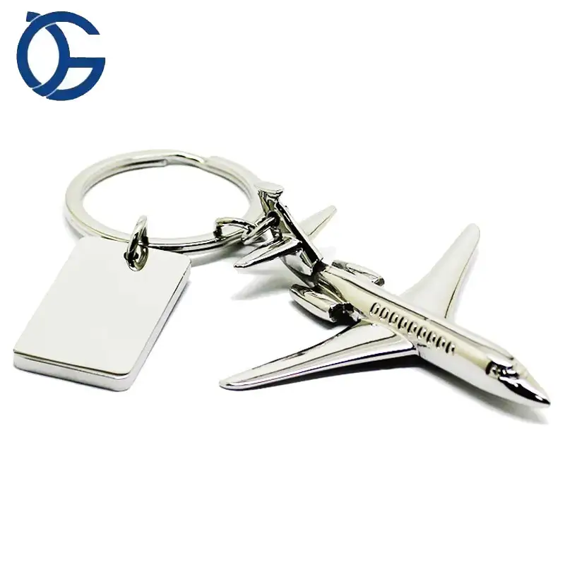 Accesorios para llavero Llavero de metal personalizado Porte Clef Llavero Avión Llavero personalizado 3D Llavero