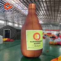 Bouteille gonflable publicitaire sur mesure de grande taille, bouteille de bière gonflable commerciale avec souffleur